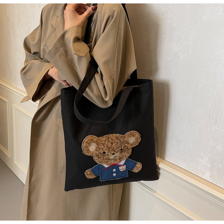 Canvas Commuting For Women, Large Capacity New Autumn And Winter Casual Shoulder Bag, College Student Class Bag Designer Bags Handbags Women