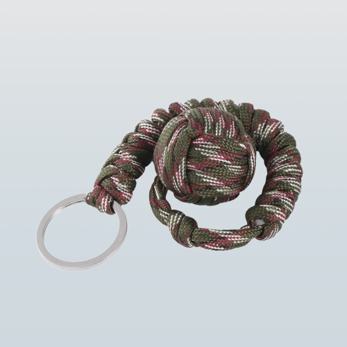 Outdoor Steel Ball Security Protection Bearing Self Defense Rope Lanyard Survival Tool Key Chain Multifunctional Keychain Bracelet