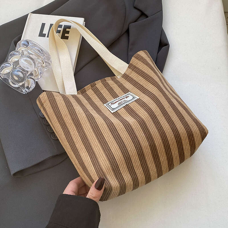 Vertical Canvas Bag, Large Capacity, Summer Style, Women's Hundred Handbag, Ins Student Class Shoulder Bag B2