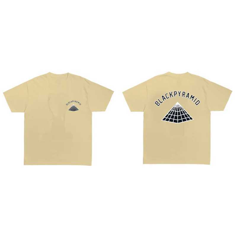 Men's T-Shirts Casual Chirs Brown Brand Man T Shirt Two Side Black Pyramid Print Tshirts Hip Hop Cotton Strtwear T Shirt Summer Cool Tops Y240429