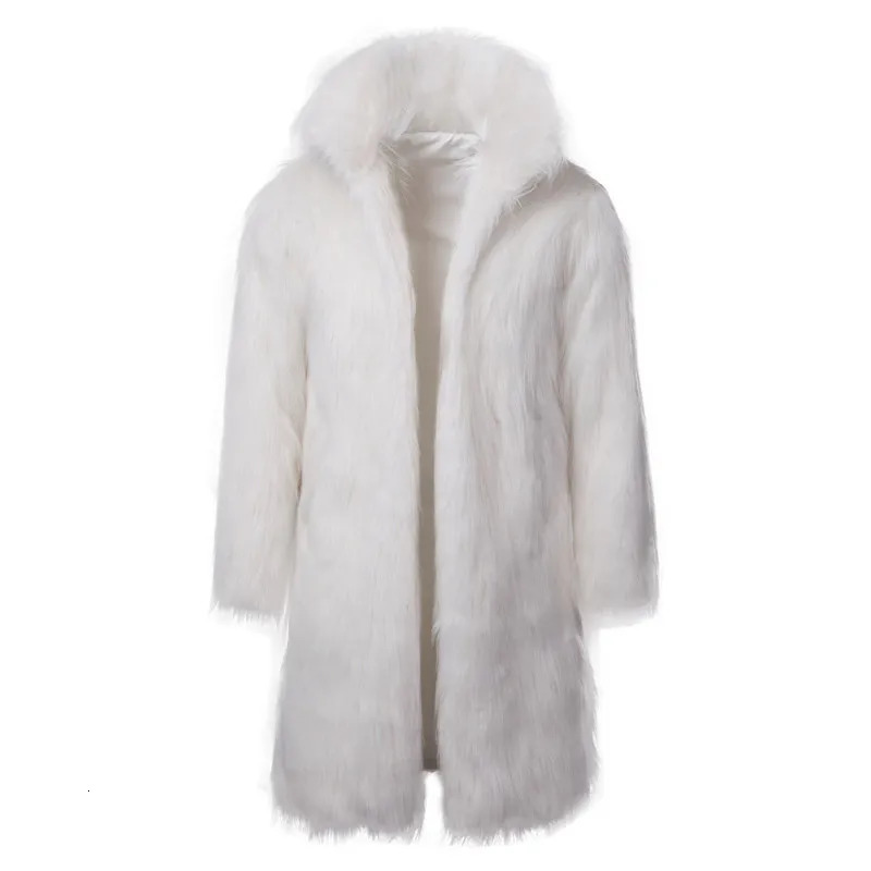 Mens Winter Clothing Fur Coat Quick Sale Black and White Fashion Personality Casual Long 241120