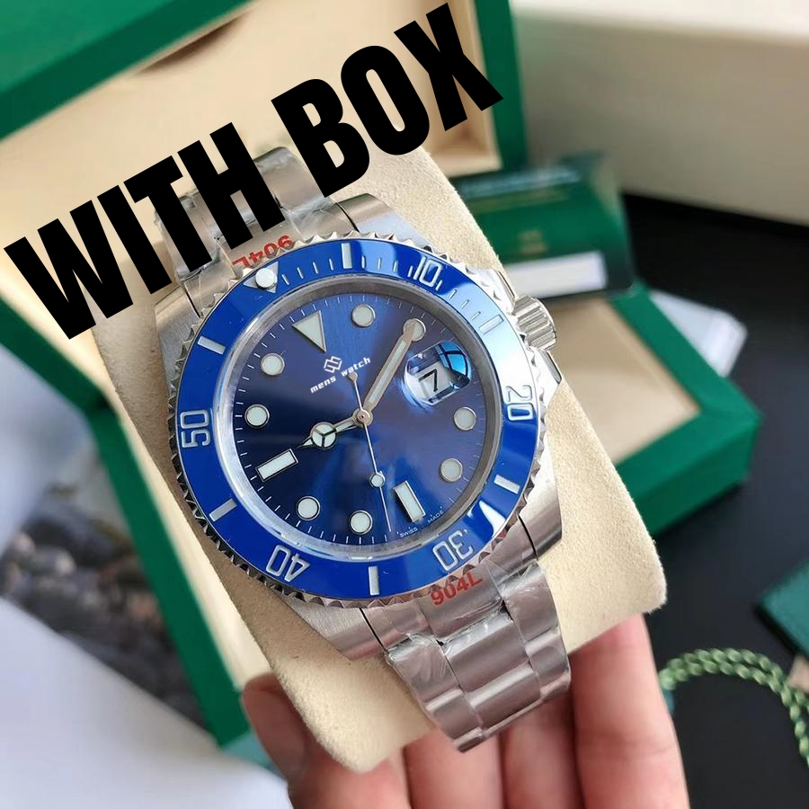 mens automatic mechanical ceramics watches 41mm full stainless steel Gliding clasp Swimming wristwatches sapphire luminous watch montre deluxe