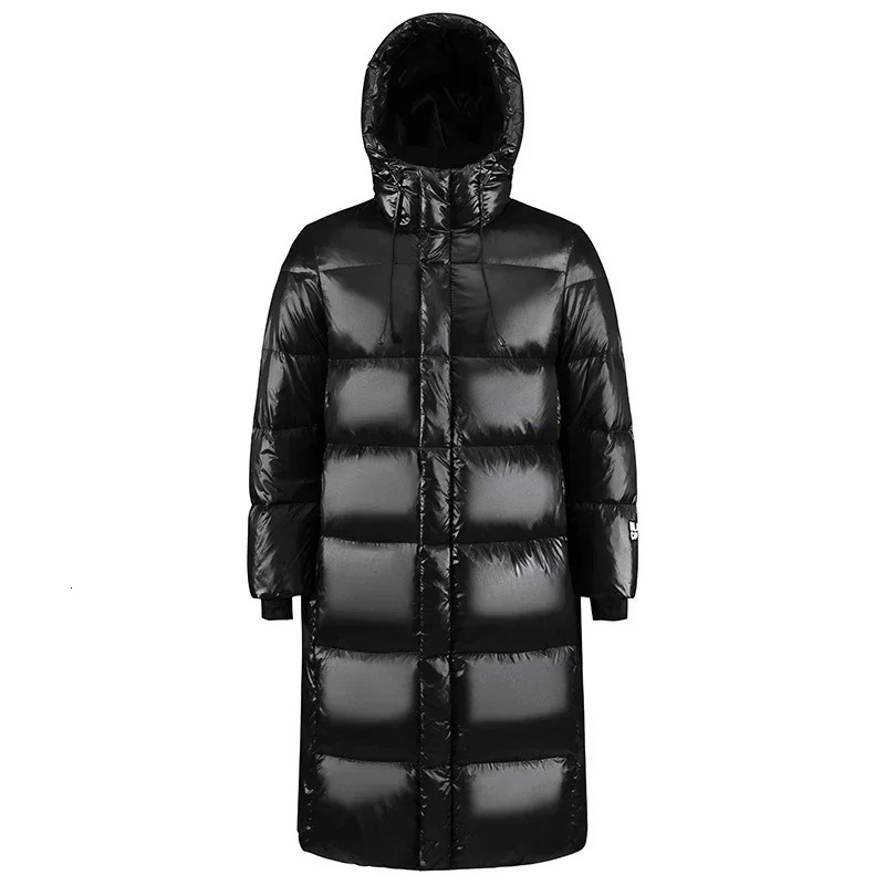 Winter Black Gold Down Jacket Mens Long Glossy Waterproof White Duck Warm Parka Short Women Lightweight Hooded Coat 241129