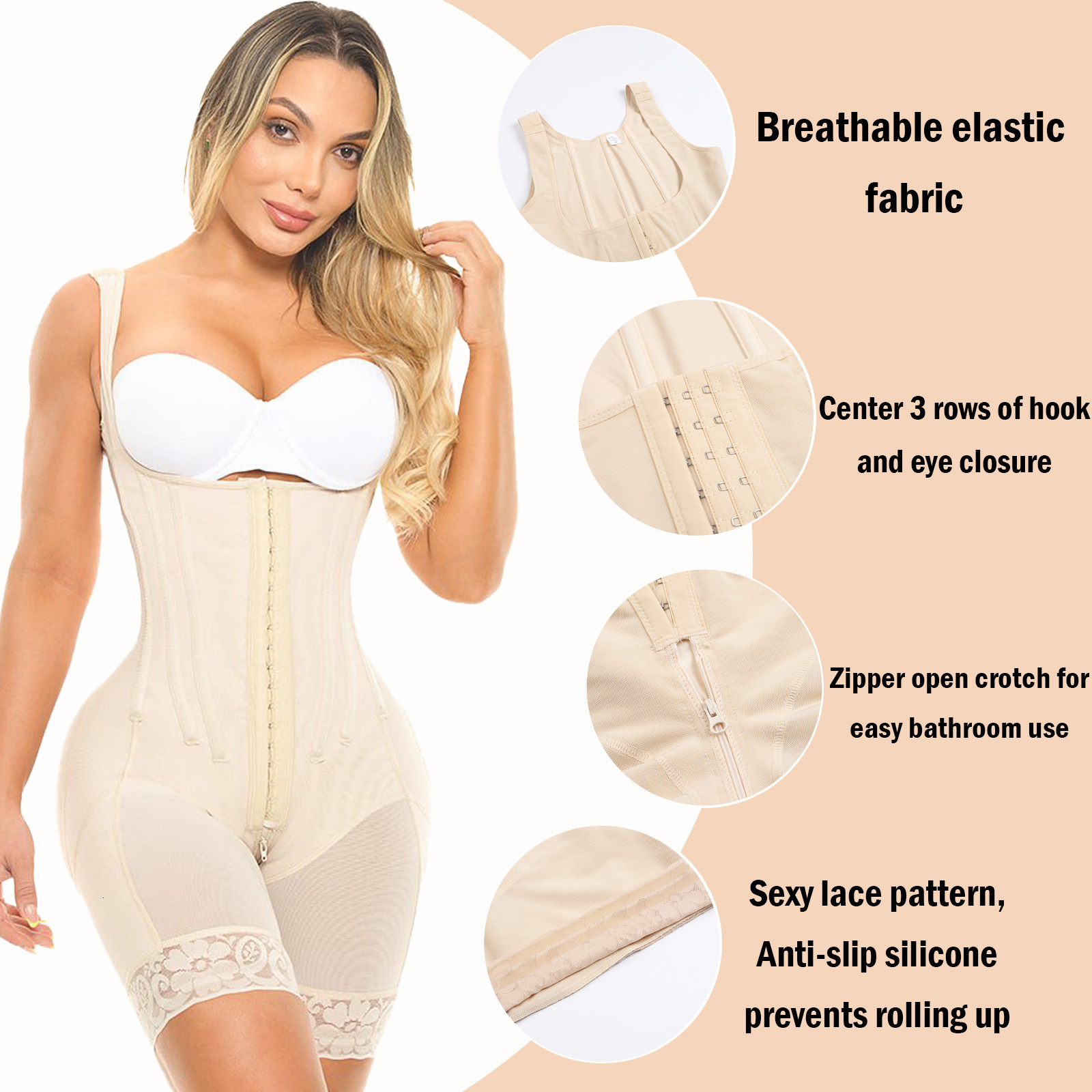 Fas Colombiana Girdles Shapers Postpartum BBL Shapewear Thigh Slimmer Body Sculpting Hourglass Concealor Flat Belly Corset