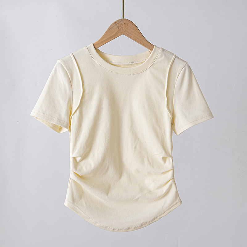 T-shirt Women White Crop Top Ladies Sexy Slim O Neck Basic Top Shirt