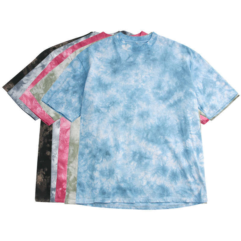 Trendy Brand Fashion Tie Dye Pattern Short Sleeved For Teenagers, Trendy Style Casual T-Shirt B3