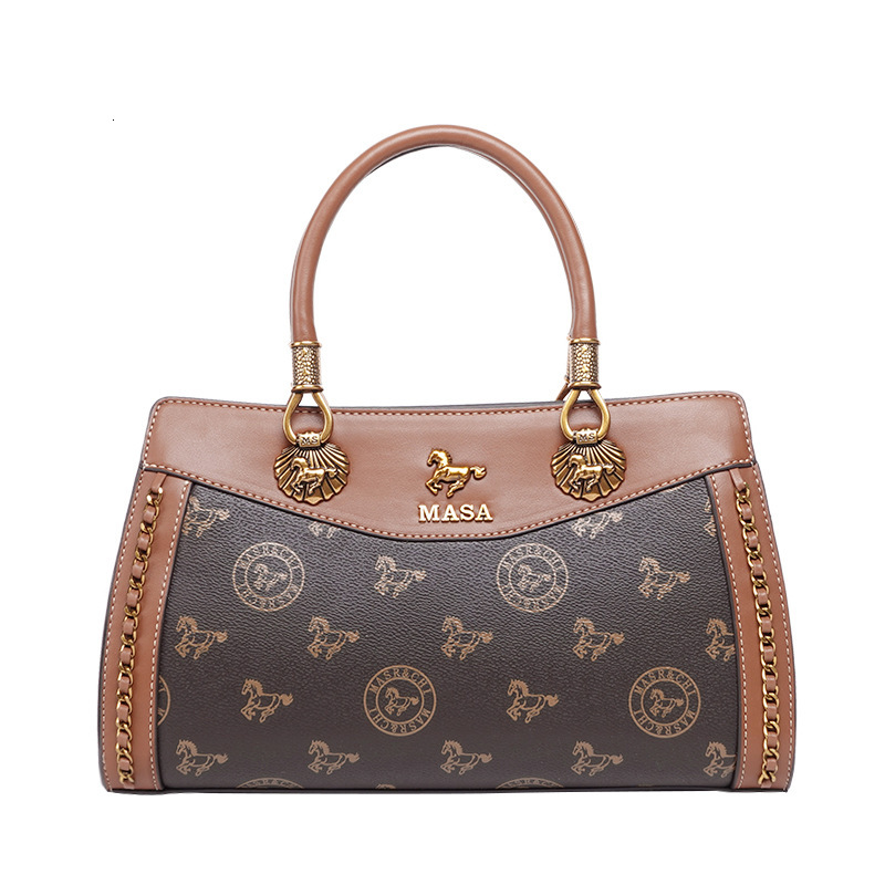 Old Flower Tote Versatile Commuter Middle Aged Handheld Cross Single Shoulder Bag Female Large Capacity Fashion