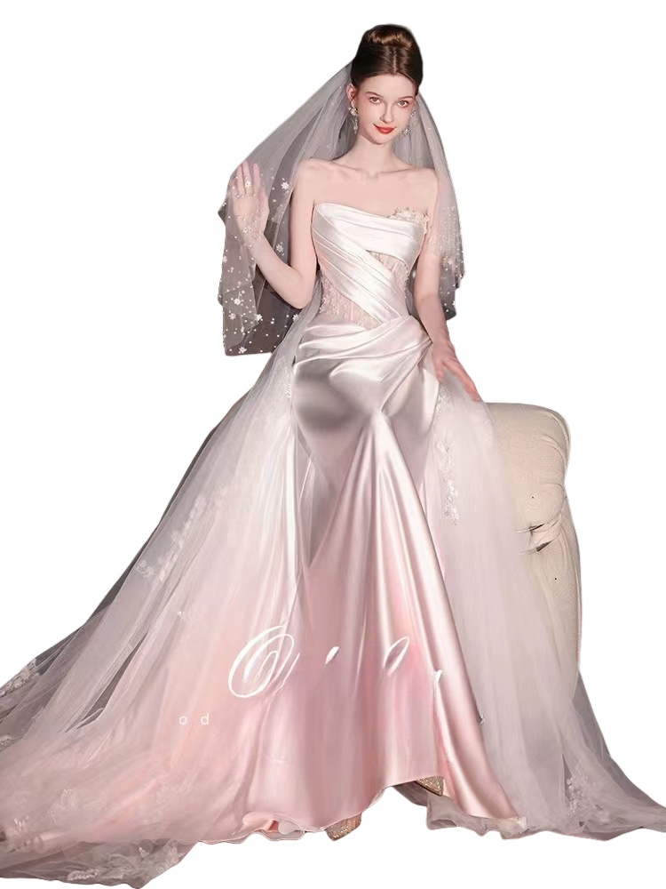 Sparkly satin Mermaid Wedding Dresses With Detachable Train Off The Shoulder vestido de novia 2024 Lace Crystal Tiered Skirt Ruffles Trumpet Arabic Ga