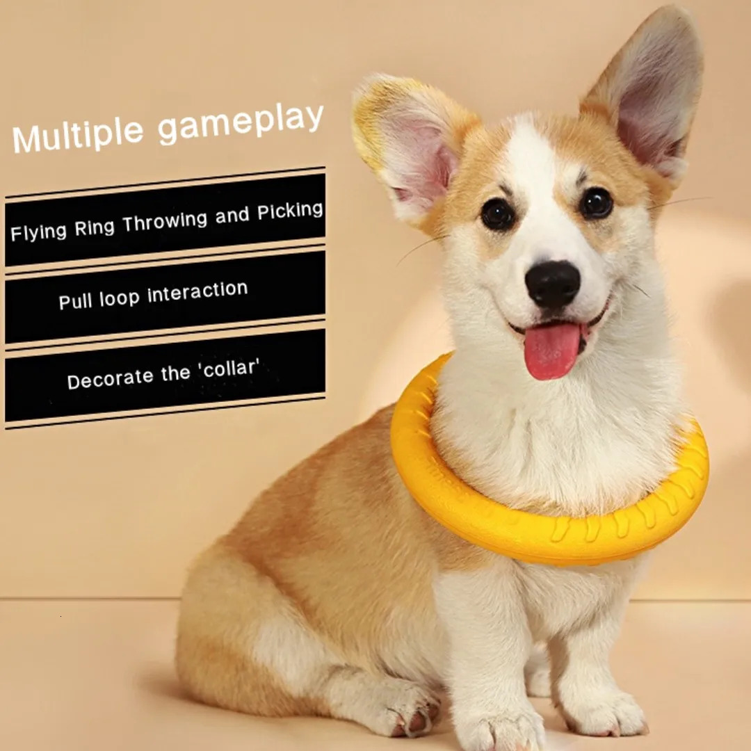 Dog Ring Toys Indestructible Chewing Flying Floating Training Tools Fetch for Small Medium Large Dogs Throwing Catching 241120