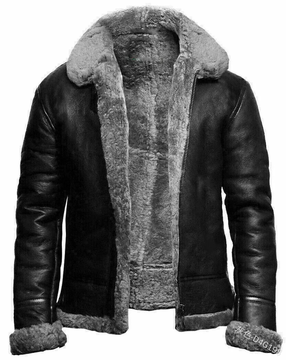 European and American Mens 2024 Winter Fashion Street Style Furinone Thickened Warm Jacket with Furry Collar 241120