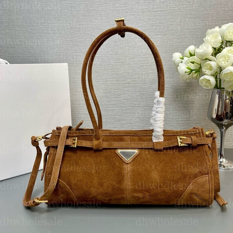 fashion suede tote bag designer women shoulder bag brown micro leather faux suede handbag shopping purse cross body bags for lady luxury cansual bag purses 323