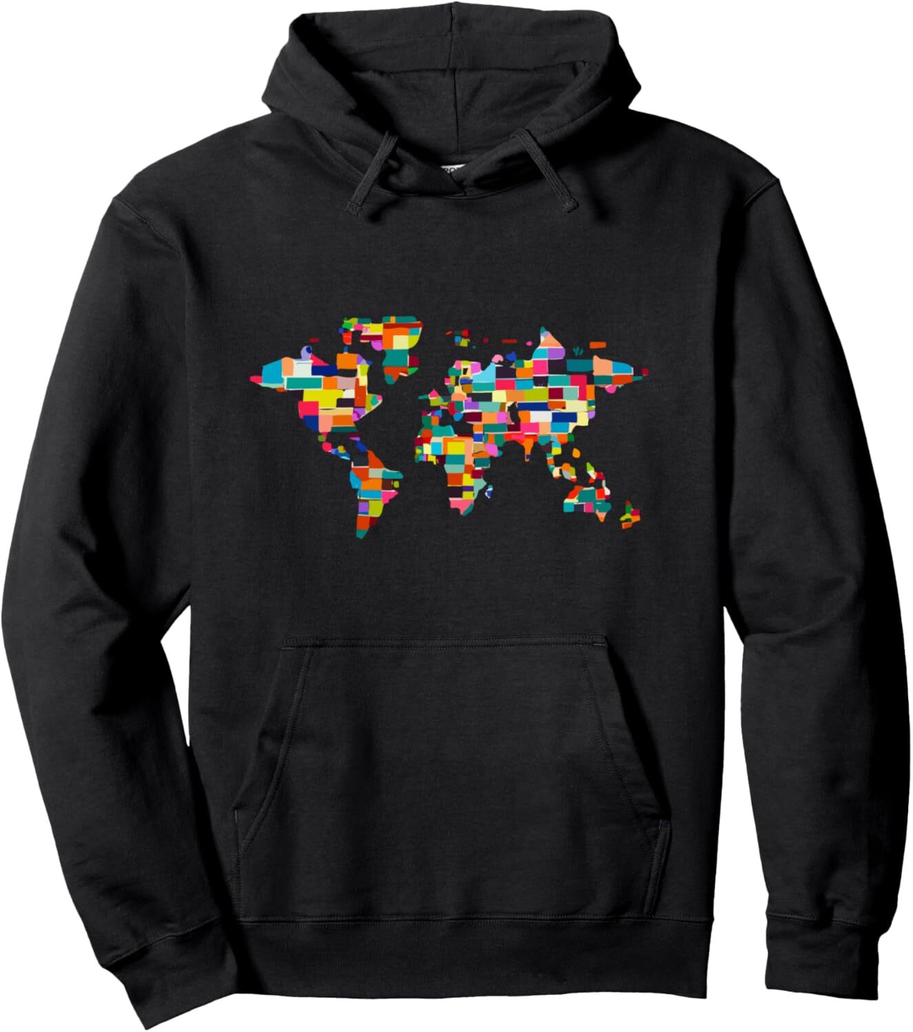 Hoodie for Mens Womens World Map Design Pullover Hoodie Graphic Hoodies sweatshirt Fashionable and cute