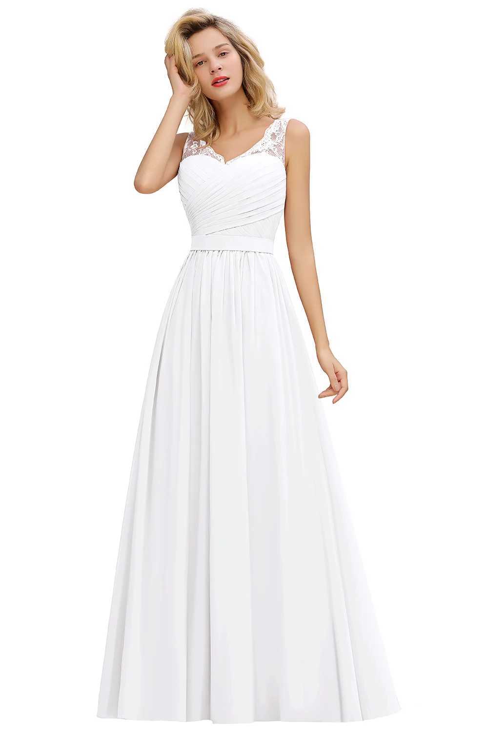 Runway Dresses Dusty Bridesmaid Dresses 2023 Chiffon Lace Long A-line Wedding Prom Formal Evening Party Gowns Robe De Soire De Mariage Y240426