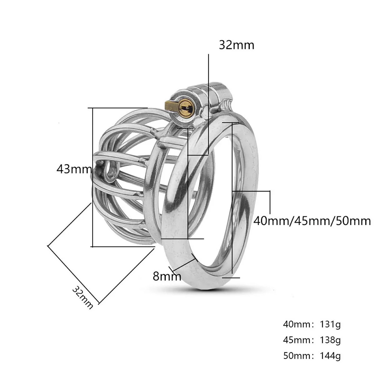 Metal Chastity Cage Male 2 Type Cock Penis Ring Slave Bondage SM Sissy Gay Devices Adult Sex Toys For Men 240423