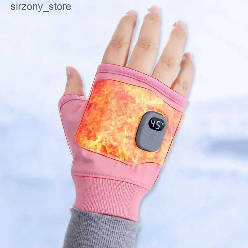 Mittens Comfort Warm Gloves Electric Winter Heating USB Rechargeable Smart Warm Winter Gloves For Skiing Cold Weather Driving Hiking J241130