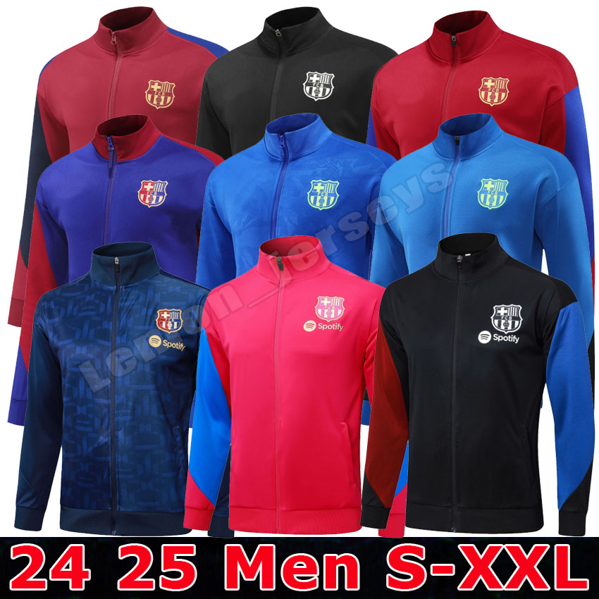 2024 2025 LAMINE YAMAL tracksuit Soccer training jacket Survetement 24 25 GAVI LEWANDOWSKI Full-zipper long-sleeved football tracksuits jacket chandal