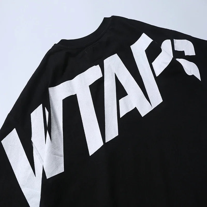 Back Print WTAPS Print T Shirt Men Women High Quality Oversize Short Sleeve T shirt Tops Tee 240428