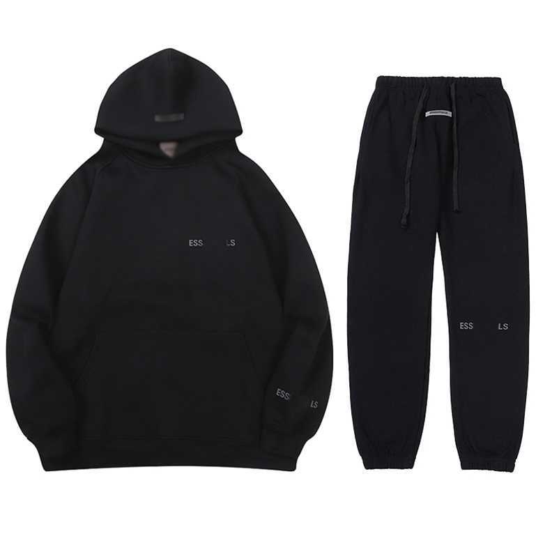 Hoodie Designer 2025 Essentil Tracksuit Set Men Women Esssential Hoody Autumn and Winter Pullover Essentialssweats Hip Hop Streetwear Suit