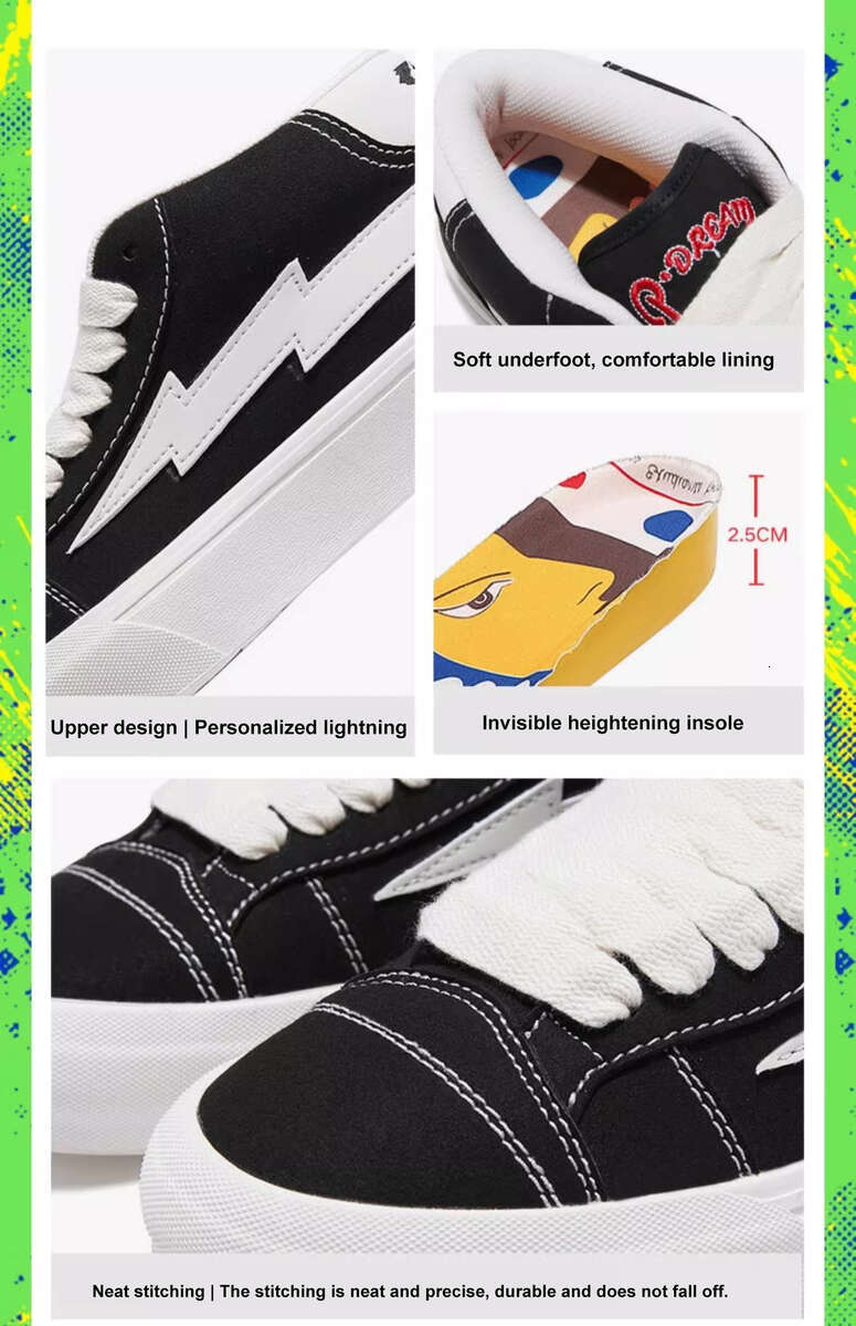 Lightningxstorm Picasso joint lightning storm sneakers men and women casual shoes