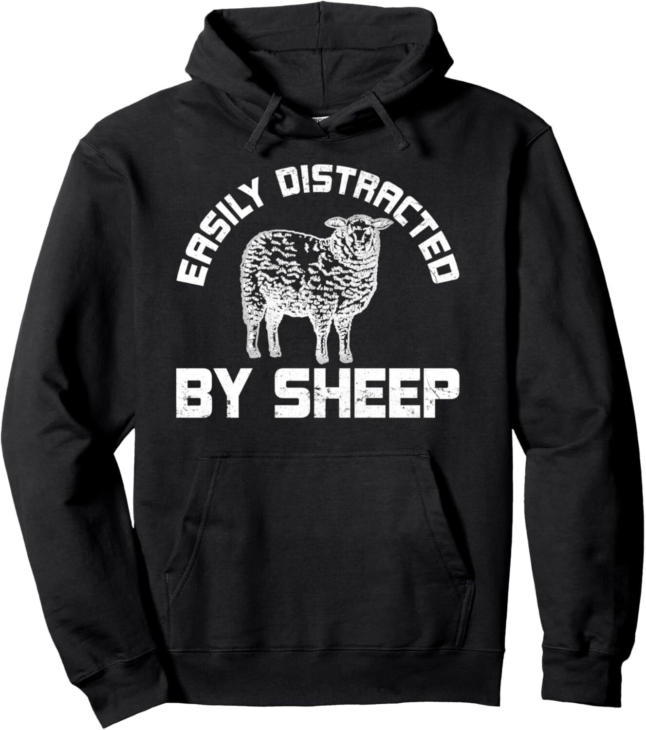 Hoodie for Mens Womens Farm Animal Vintage Gift Easily Distracted By Sheep Pullover Hoodie Graphic Hoodies sweatshirt