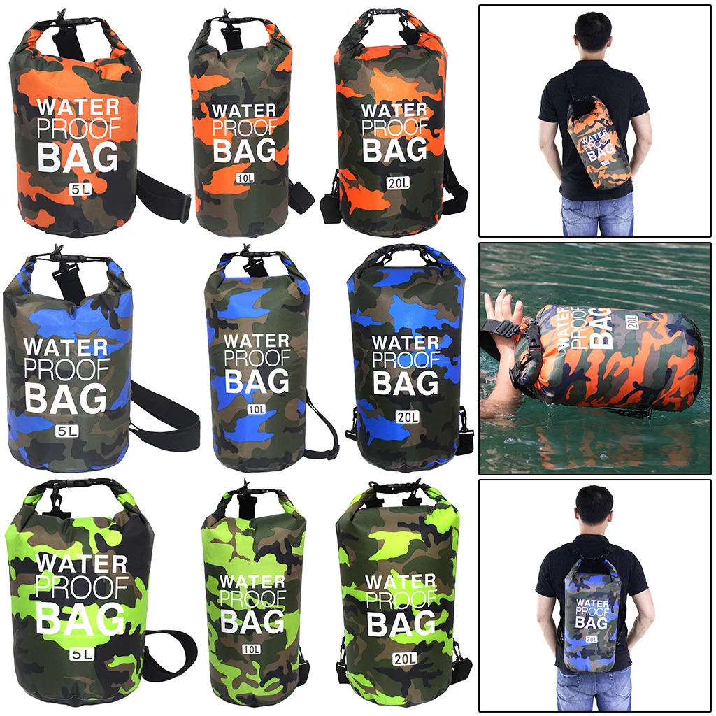 Waterproof Bags 2L 5L 10L 15L 20L 30L Swimming Sports Bags Backpack Drifting Rafting Surfing Gym Dry Bag Beach Accessories 240415