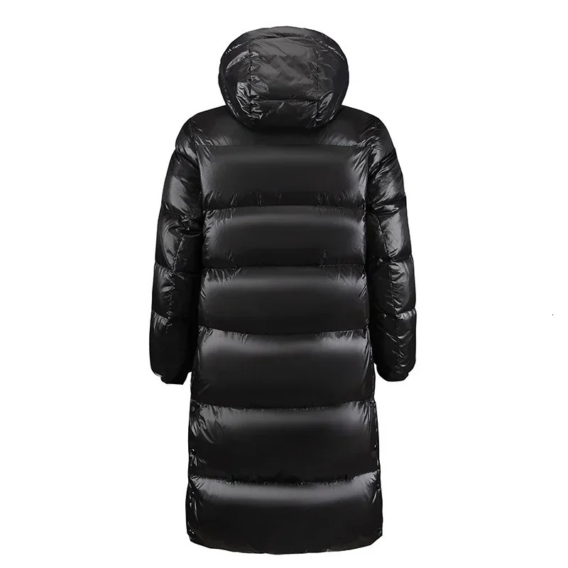 Winter Black Gold Down Jacket Mens Long Glossy Waterproof White Duck Warm Parka Short Women Lightweight Hooded Coat 241129