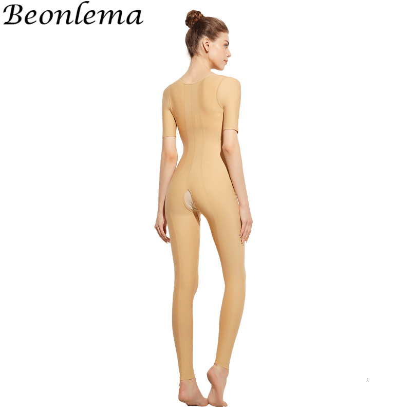 Women's Fas Colombianas Medical Grade Bodysuit Postpartum Full Body Shaper Snap Closure Shapewear Post Liposuction Corset