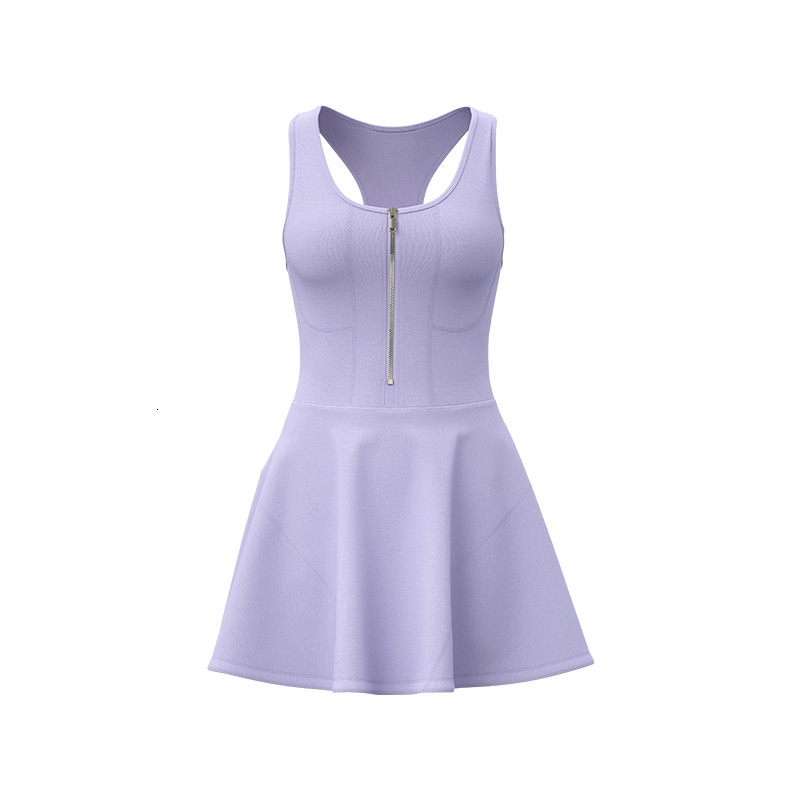 Zipper One-piece Dress, Anti Glare Base, Outdoor Running And Fitness Sports Dress