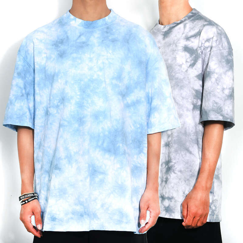 Trendy Brand Fashion Tie Dye Pattern Short Sleeved For Teenagers, Trendy Style Casual T-Shirt