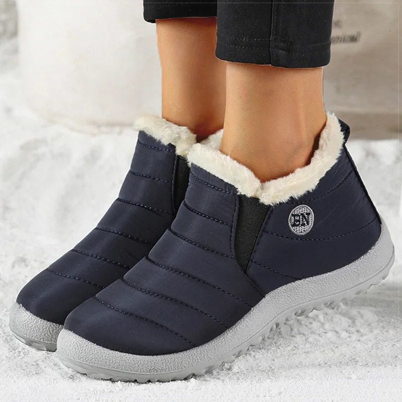 Women Shoes Warm Fur Winter Flats Slip On Flat For Casual Loafers Zapatos Mujer Sneaker 241126
