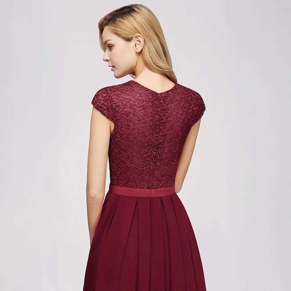 Runway Dresses Chiffon Candy Lace Evening Dresses Women Navy Blue Elegant Short Slves Formal Wedding Prom Party Gowns Robe De Soire Y240426