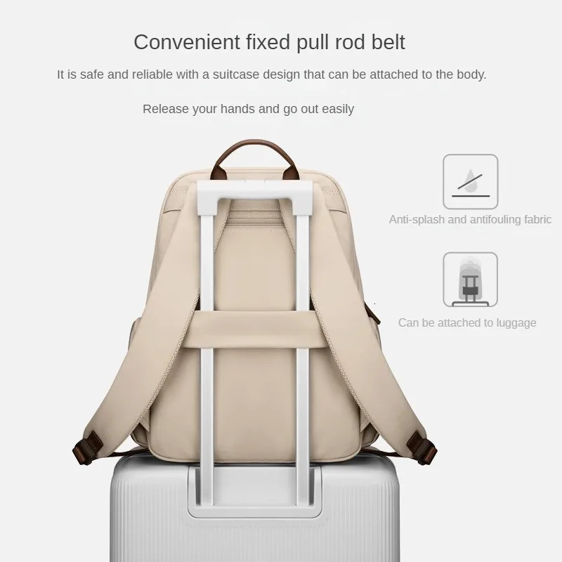 GOLF Womens Backpack Fashion Solid color travel bag Commuting School Bag Female Students 156inch Computer 241126