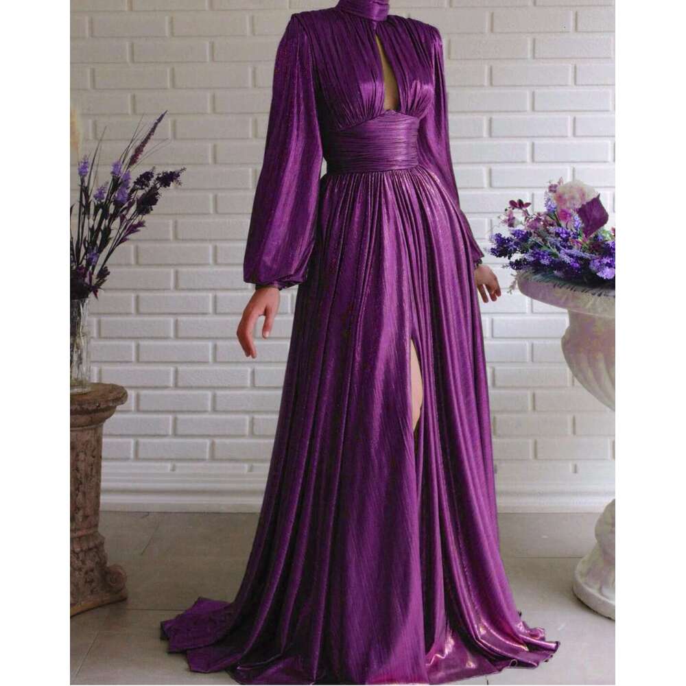 New Spring Summer Trendy Colors: Waist up, neck hanging, big swing, sexy avocado green dress, long skirt, women's 2024 new style, chic and elegan