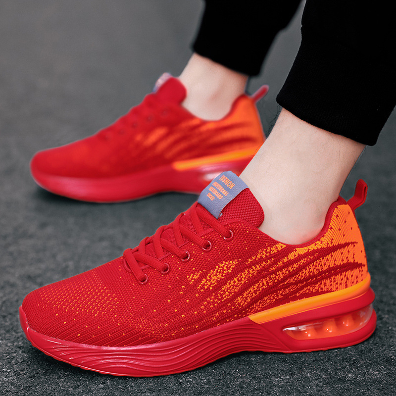 Fashionable Men Shoes Mesh Air Cushion Running Shoes Comfortable Breathable Trendy Sport Shoes
