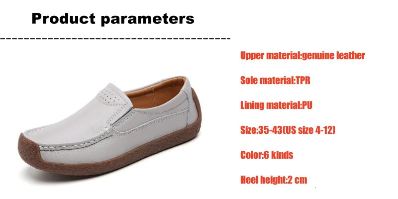 WOIZGIC Women Female Ladies Mother Genuine Leather Shoes Flats Loafers Slip On Moccasins Vulcanized Plus Size 42 41 241126