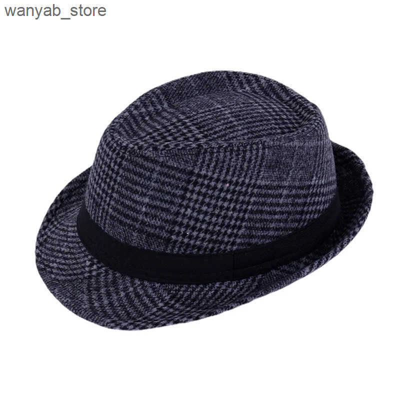 Wide Brim Hats Bucket Hats Winter Solid Fedoras For Men Top Jazz Hat Adult Bowler Hats Classic Version Chapeau Hats L240910