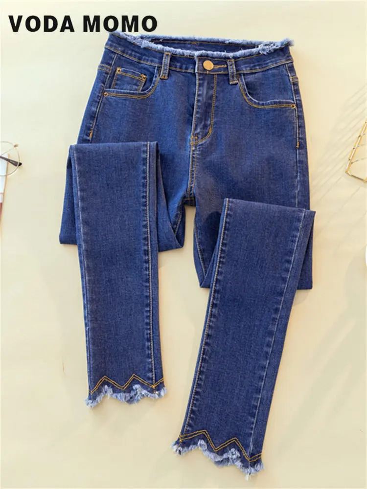 Womens jeans denim pants black womens jeans womens jeans Donna elastic bottom womens leggings 241122