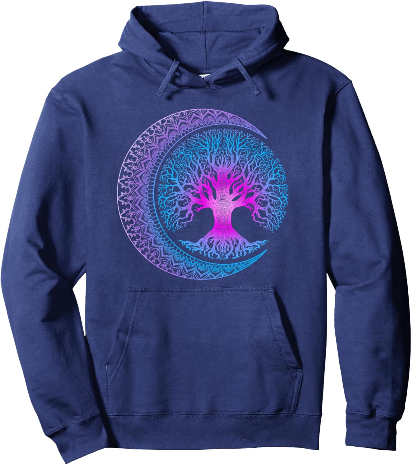 Hoodie for Mens Womens Tree of Life Cresent Moon Phases Mandala Yoga Gift Pullover Hoodie Graphic Hoodies sweatshirt cool
