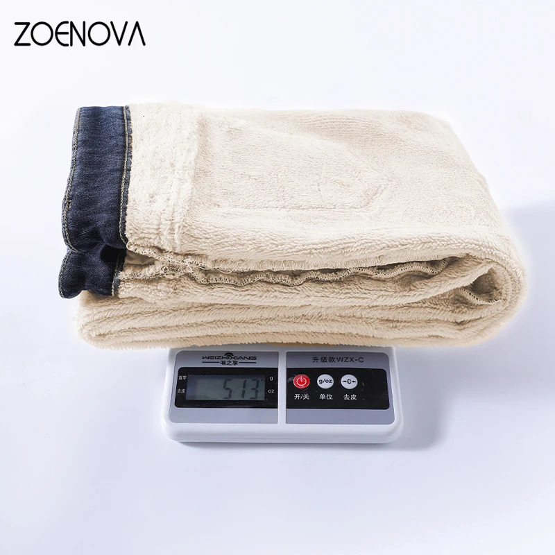 ZOENOVA Winter Warm Velvet Jeans for Women Elastic Casual Women Trouser Women Pantalon Jeans Y2K Jeans Soft Legs 241122