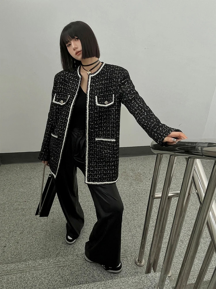 Lautaro Spring Autumn Loose Casual Wy Soft Black Brown Pu Leather Wide Leg Pants For Women High Waist Emo Korean Fashion