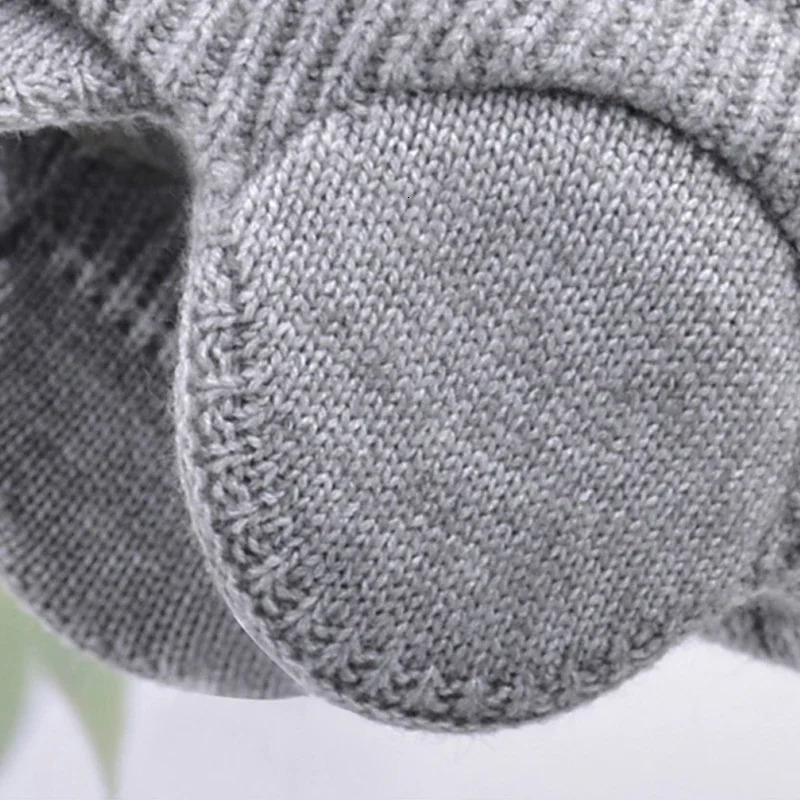 Mens Skullies Beanies with Visor for Warmth Winter Knit Earmuffs Thick Wool Lined Skull Ski Baseball Cap Outdoor Riding 241125