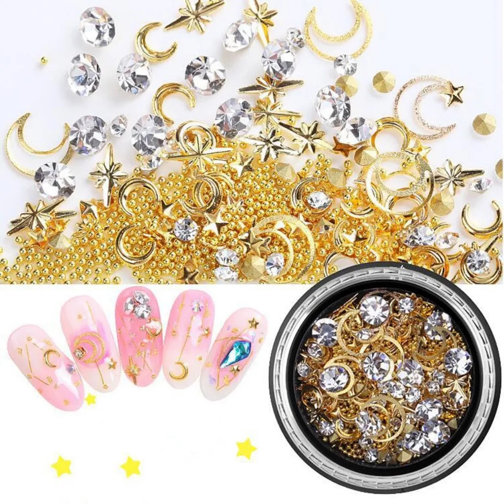 8 Piece Set Of Manicure Box Decorations Nail Art DIY Sequin Nail Diamond Decoration Accessories 240430