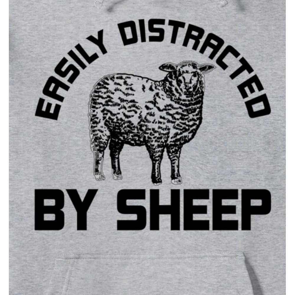 Hoodie for Mens Womens Easily Distracted By Sheep Tee Farm Animal Vintage Gift Pullover Hoodie Graphic Hoodies sweatshirt