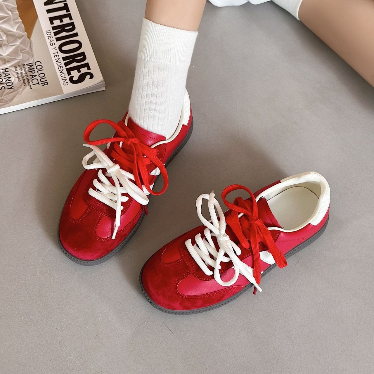 Free shipping Sneakers College Style Women Shoes Vulcanize Light Casual Designer Comfortable Lace-up