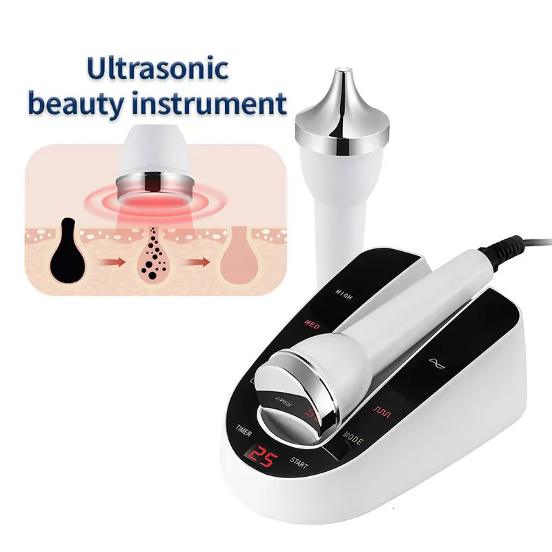 Ultrasonic 2 In 1 Machine Skin Care Face Lifting Tightening Pores Cleaning Ultrasound Body Massage Beauty Device 241118