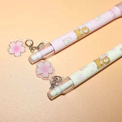 2Pcs AIHAO 914B 0.5/0.7mm Rilakkuma Automatic Pencil Kawaii Plastic Mechanical Pencils Kids Gifts Student Supplies Stationery 240416