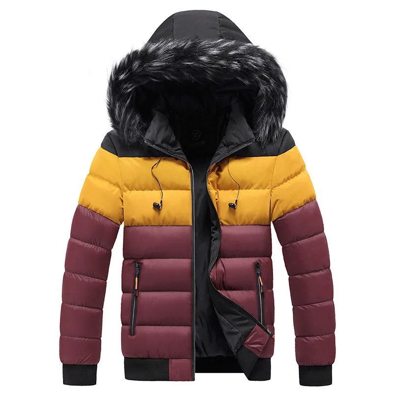 Men High Quality Winter Thick Warm Parker Jacket Fur Collar Thermal Parkas Classic Coats Casual Windbreaker Cotton Coat 241120