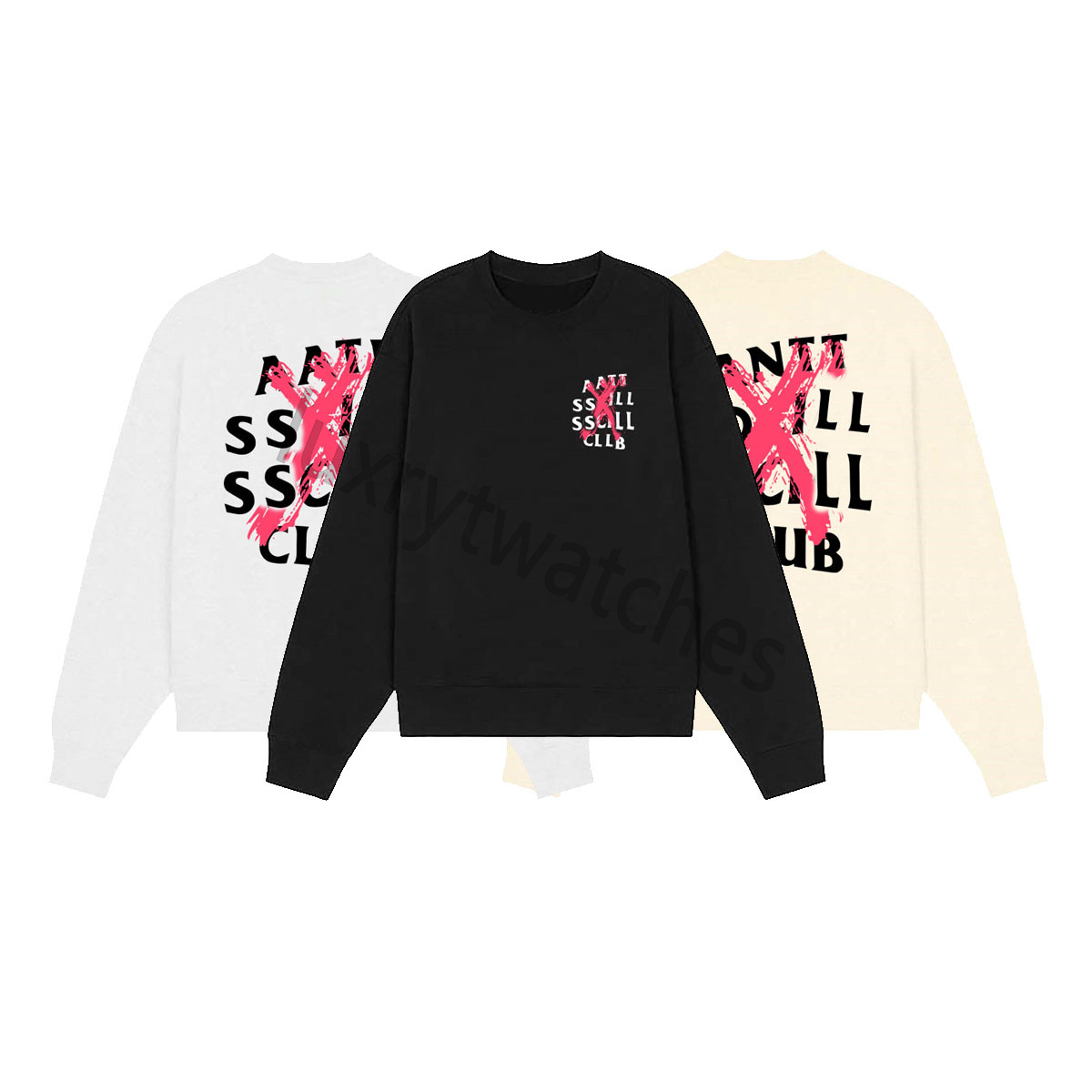 24ss Designer Anti Socials Hoody Usa Trendy Clubs Shirt Flowers Cross Circle Pattern Fashion Streetwear Antisocials Swearshirt High Street Jumper Hooded