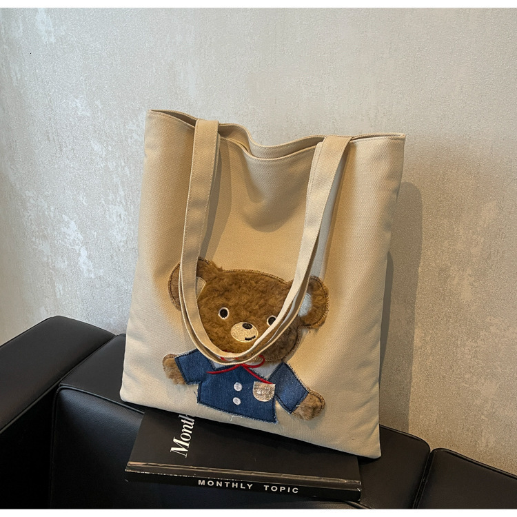 Canvas Commuting For Women, Large Capacity New Autumn And Winter Casual Shoulder Bag, College Student Class Bag Designer Bags Handbags Women