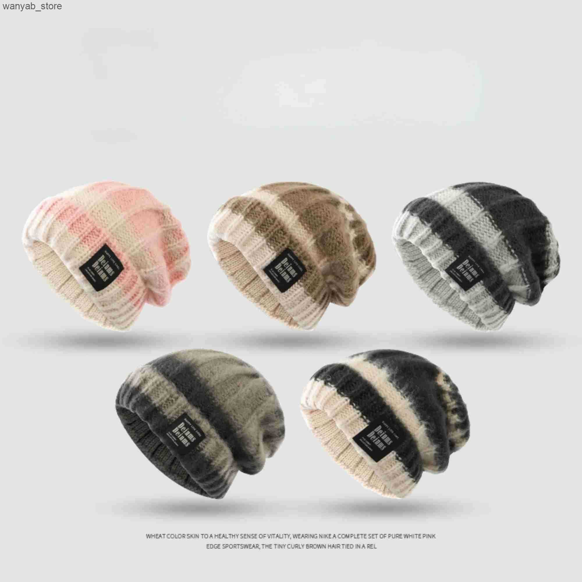 Wide Brim Hats Bucket Premium Turban Cap Keep Warm Knitted Hat Multicolour Winter Breathable Beanie Sequin Trilby Athleisur Bonnet for Ladies L240910